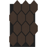 Mexen Form 01 próbka panelu ściennego akustycznego, filc 9 mm, fornir techniczny, Dąb Mocca - S111-01-045-S