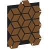 Mexen Form 02 próbka panelu ściennego akustycznego, filc 9 mm, fornir techniczny, Dąb Natural - S111-02-042-S