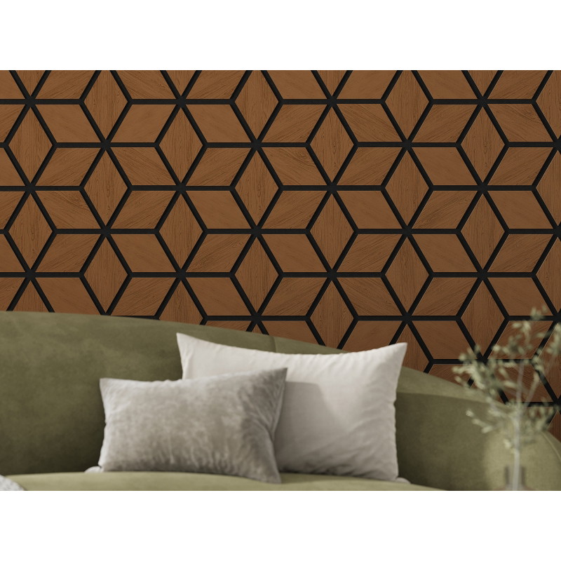 Mexen Form 02 próbka panelu ściennego akustycznego, filc 9 mm, fornir techniczny, Dąb Natural - S111-02-042-S