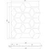 Mexen Form 02 próbka panelu ściennego akustycznego, filc 9 mm, fornir techniczny, Dąb Natural - S111-02-042-S