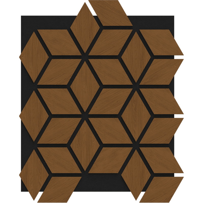 Mexen Form 02 próbka panelu ściennego akustycznego, filc 9 mm, fornir techniczny, Dąb Natural - S111-02-042-S