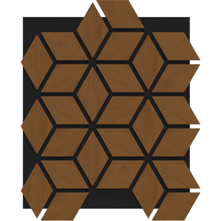 Mexen Form 02 próbka panelu ściennego akustycznego, filc 9 mm, fornir techniczny, Dąb Natural - S111-02-042-S