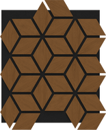 Mexen Form 02 próbka panelu ściennego akustycznego, filc 9 mm, fornir techniczny, Dąb Natural - S111-02-042-S