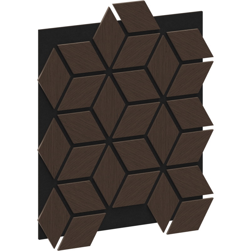 Mexen Form 02 próbka panelu ściennego akustycznego, filc 9 mm, fornir techniczny, Dąb Mocca - S111-02-045-S