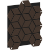 Mexen Form 02 próbka panelu ściennego akustycznego, filc 9 mm, fornir techniczny, Dąb Mocca - S111-02-045-S