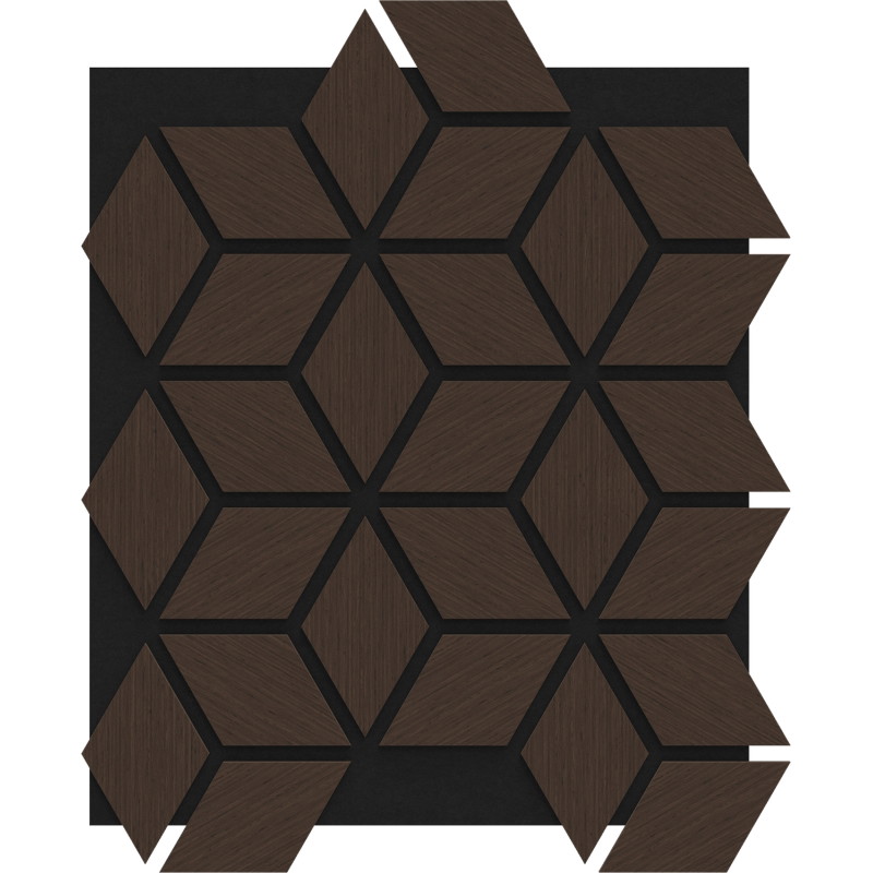 Mexen Form 02 próbka panelu ściennego akustycznego, filc 9 mm, fornir techniczny, Dąb Mocca - S111-02-045-S