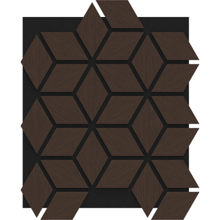 Mexen Form 02 próbka panelu ściennego akustycznego, filc 9 mm, fornir techniczny, Dąb Mocca - S111-02-045-S