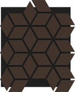 Mexen Form 02 próbka panelu ściennego akustycznego, filc 9 mm, fornir techniczny, Dąb Mocca - S111-02-045-S