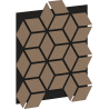 Mexen Form 02 próbka panelu ściennego akustycznego, filc 9 mm, fornir techniczny, Jasny Orzech - S111-02-047-S