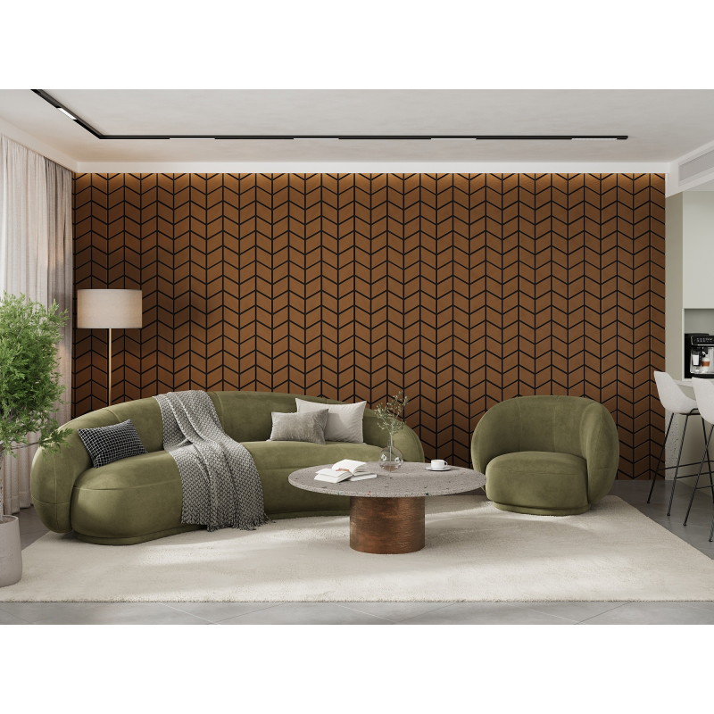 Mexen Form 03 próbka panelu ściennego akustycznego, filc 9 mm, fornir techniczny, Dąb Natural - S111-03-042-S