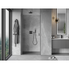 Mexen Mist-B drzwi prysznicowe uchylne 95 cm, transparent, gun gray szczotkowany - 8A2-095-000-66-00