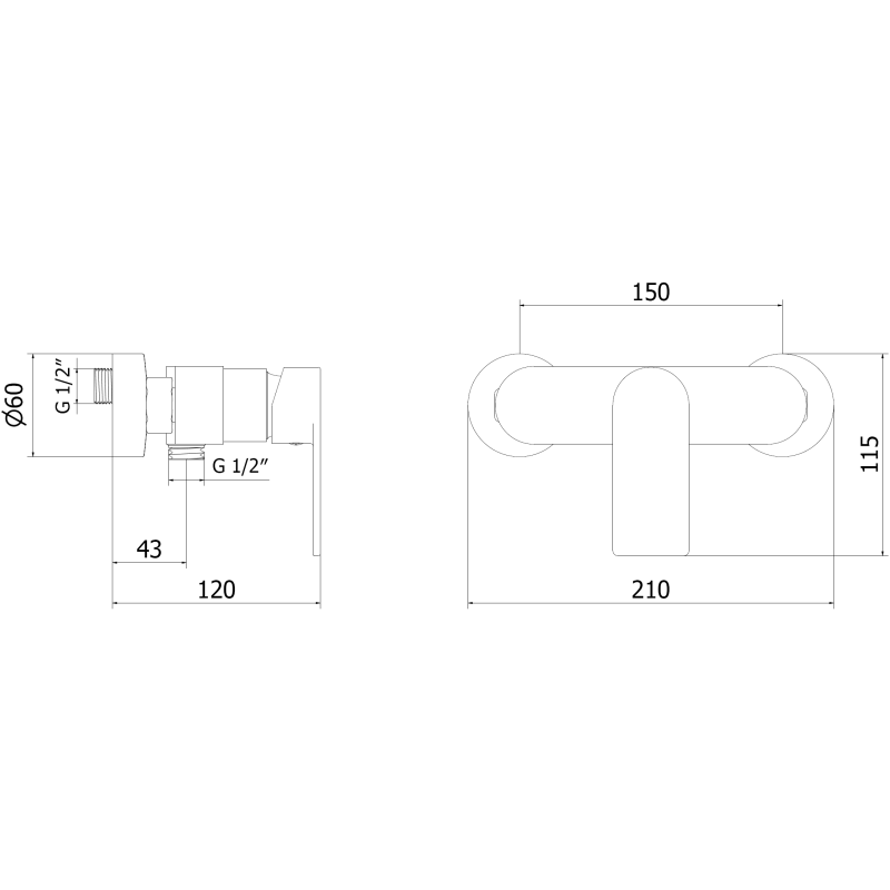 Mexen Royo bateria prysznicowa, nikiel szczotkowany - 72240-97