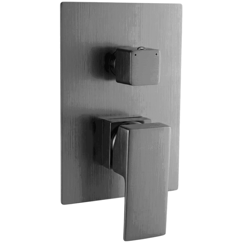Mexen Uno bateria wannowo-prysznicowa podtynkowa, gun gray szczotkowany - 71435-66