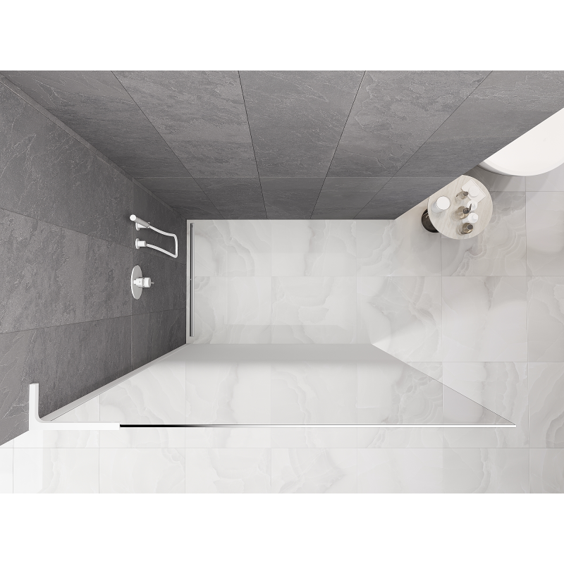 Mexen Kioto L ścianka prysznicowa Walk-in 70 x 200 cm, ombre biała 8 mm, biała - 800-070-103-20-86