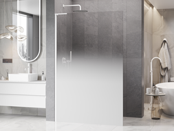 Mexen Kioto L ścianka prysznicowa Walk-in 90 x 200 cm, ombre biała 8 mm, biała - 800-090-103-20-86