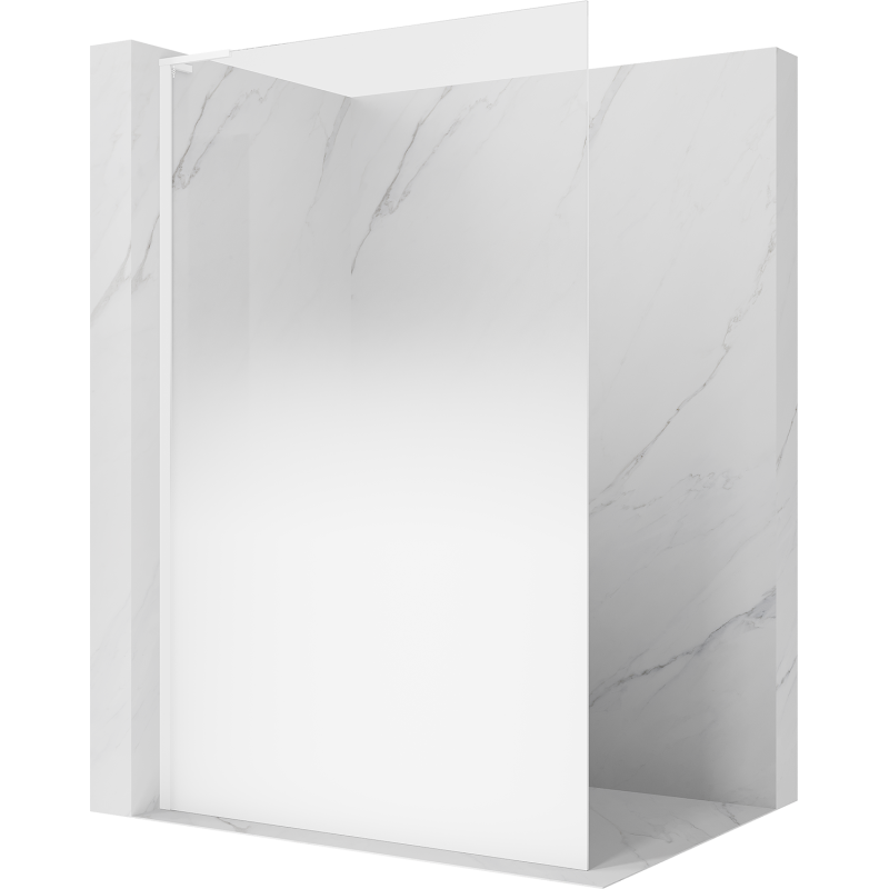 Mexen Kioto L ścianka prysznicowa Walk-in 110 x 200 cm, ombre biała 8 mm, biała - 800-110-103-20-86