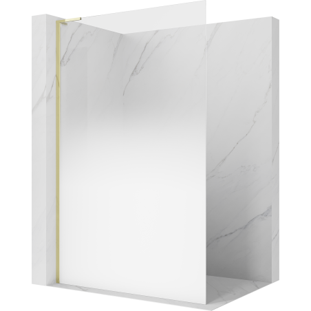 Mexen Kioto L ścianka prysznicowa Walk-in 70 x 200 cm, ombre biała 8 mm, złota - 800-070-103-50-86