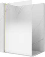 Mexen Kioto L ścianka prysznicowa Walk-in 70 x 200 cm, ombre biała 8 mm, złota - 800-070-103-50-86