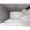 Mexen Kioto L ścianka prysznicowa Walk-in 90 x 200 cm, ombre biała 8 mm, złota - 800-090-103-50-86