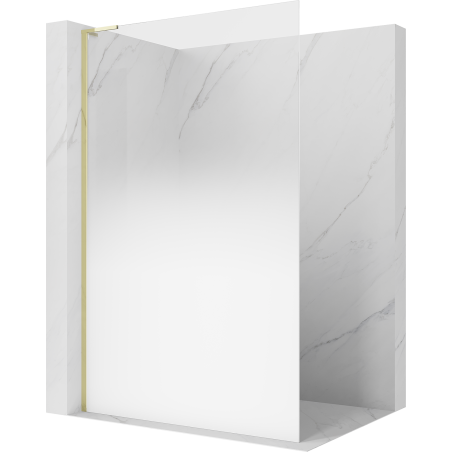 Mexen Kioto L ścianka prysznicowa Walk-in 100 x 200 cm, ombre biała 8 mm, złota - 800-100-103-50-86