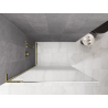 Mexen Kioto L ścianka prysznicowa Walk-in 110 x 200 cm, ombre biała 8 mm, złota - 800-110-103-50-86