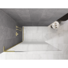 Mexen Kioto L ścianka prysznicowa Walk-in 70 x 200 cm, ombre biała 8 mm, złota szczotkowana - 800-070-103-55-86