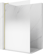 Mexen Kioto L ścianka prysznicowa Walk-in 100 x 200 cm, ombre biała 8 mm, złota szczotkowana - 800-100-103-55-86