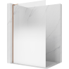 Mexen Kioto L ścianka prysznicowa Walk-in 100 x 200 cm, ombre biała 8 mm, różowe złoto - 800-100-103-60-86