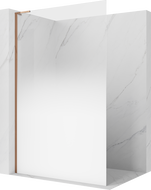Mexen Kioto L ścianka prysznicowa Walk-in 100 x 200 cm, ombre biała 8 mm, różowe złoto - 800-100-103-60-86