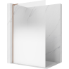 Mexen Kioto L ścianka prysznicowa Walk-in 80 x 200 cm, ombre biała 8 mm, miedź szczotkowana - 800-080-103-65-86