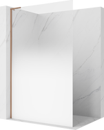 Mexen Kioto L ścianka prysznicowa Walk-in 90 x 200 cm, ombre biała 8 mm, miedź szczotkowana - 800-090-103-65-86