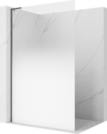 Mexen Kioto L ścianka prysznicowa Walk-in 120 x 200 cm, ombre biała 8 mm, gun gray szczotkowany - 800-120-103-66-86