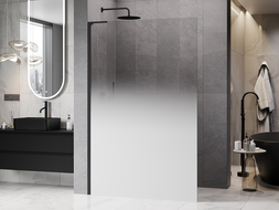 Mexen Kioto L ścianka prysznicowa Walk-in 70 x 200 cm, ombre biała 8 mm, czarna - 800-070-103-70-86