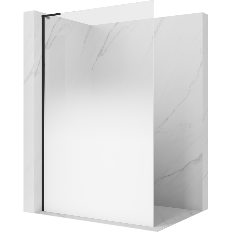 Mexen Kioto L ścianka prysznicowa Walk-in 110 x 200 cm, ombre biała 8 mm, czarna - 800-110-103-70-86