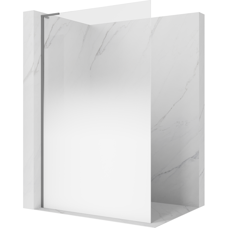 Mexen Kioto L ścianka prysznicowa Walk-in 100 x 200 cm, ombre biała 8 mm, gun metal - 800-100-103-95-86