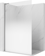Mexen Kioto L ścianka prysznicowa Walk-in 100 x 200 cm, ombre biała 8 mm, gun metal - 800-100-103-95-86