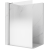 Mexen Kioto L ścianka prysznicowa Walk-in 110 x 200 cm, ombre biała 8 mm, gun metal - 800-110-103-95-86