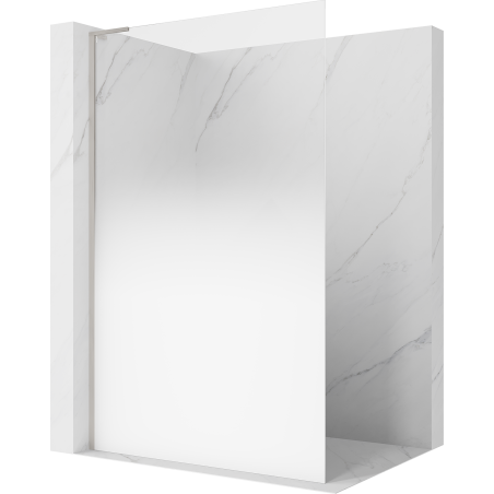 Mexen Kioto L ścianka prysznicowa Walk-in 70 x 200 cm, ombre biała 8 mm, nikiel szczotkowany - 800-070-103-97-86