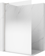 Mexen Kioto L ścianka prysznicowa Walk-in 70 x 200 cm, ombre biała 8 mm, nikiel szczotkowany - 800-070-103-97-86
