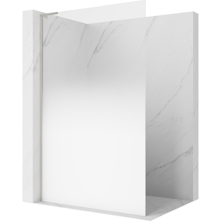 Mexen Kioto L ścianka prysznicowa Walk-in 100 x 200 cm, ombre biała 8 mm, nikiel szczotkowany - 800-100-103-97-86