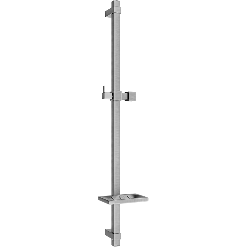 Mexen DQ drążek prysznicowy z mydelniczką 80 cm, gun gray szczotkowany - 79381-66