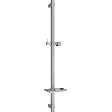 Mexen DQ drążek prysznicowy z mydelniczką 80 cm, gun gray szczotkowany - 79381-66