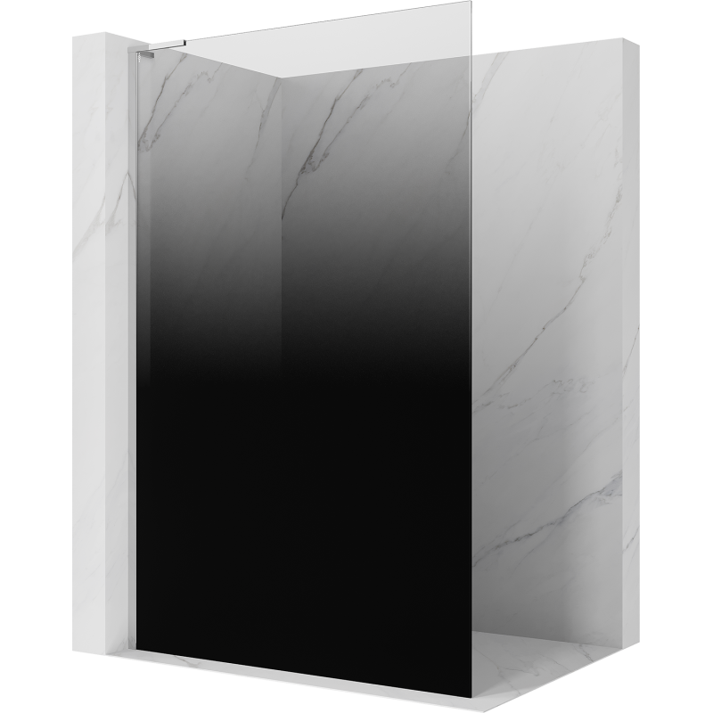 Mexen Kioto L ścianka prysznicowa Walk-in 70 x 200 cm, ombre biała 8 mm, chrom - 800-070-103-01-86