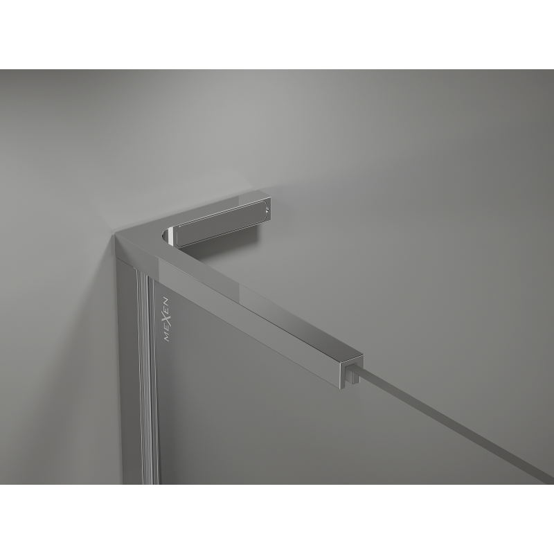 Mexen Kioto L ścianka prysznicowa Walk-in 80 x 200 cm, ombre czarna 8 mm, chrom - 800-080-103-01-76
