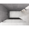 Mexen Kioto L ścianka prysznicowa Walk-in 80 x 200 cm, ombre czarna 8 mm, chrom - 800-080-103-01-76