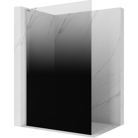 Mexen Kioto L ścianka prysznicowa Walk-in 80 x 200 cm, ombre czarna 8 mm, chrom - 800-080-103-01-76