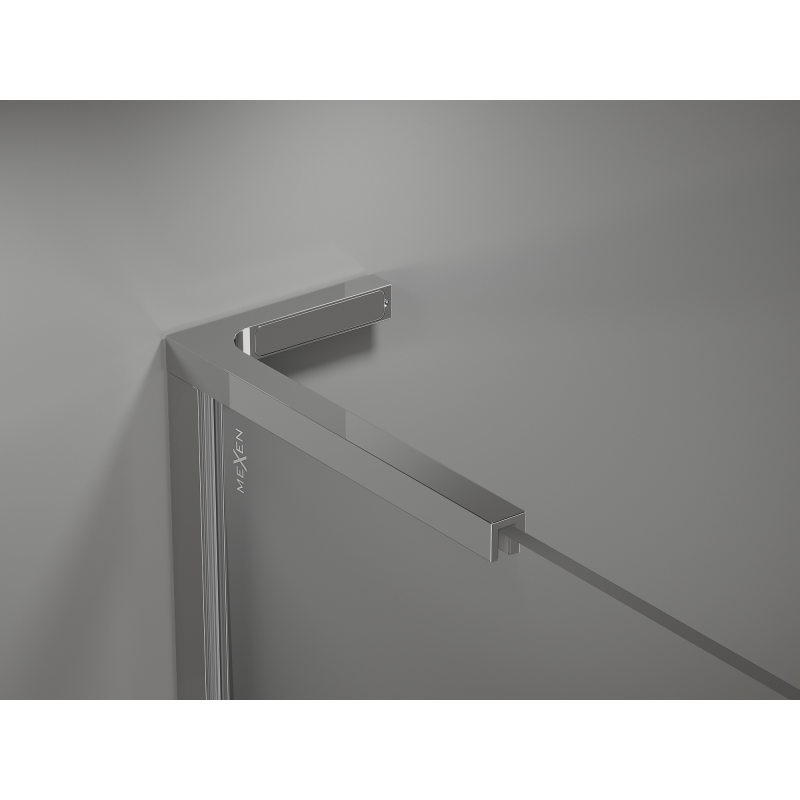 Mexen Kioto L ścianka prysznicowa Walk-in 100 x 200 cm, ombre czarna 8 mm, chrom - 800-100-103-01-76