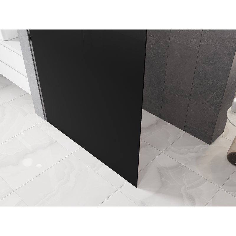 Mexen Kioto L ścianka prysznicowa Walk-in 100 x 200 cm, ombre czarna 8 mm, chrom - 800-100-103-01-76