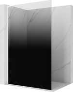 Mexen Kioto L ścianka prysznicowa Walk-in 110 x 200 cm, ombre czarna 8 mm, biała - 800-110-103-20-76