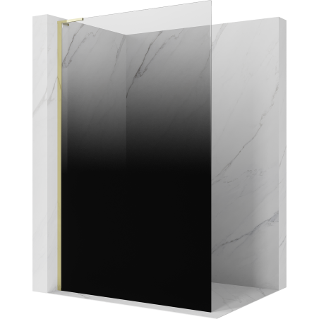 Mexen Kioto L ścianka prysznicowa Walk-in 70 x 200 cm, ombre czarna 8 mm, chrom - 800-070-103-01-76